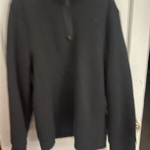 Men’s quarter zip jacket black in color thick